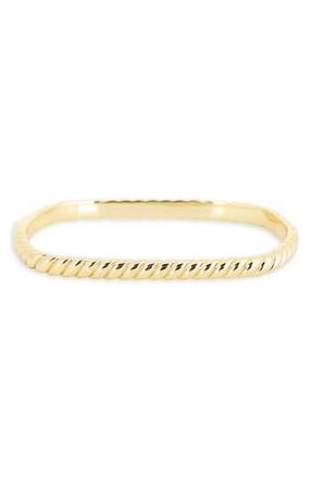 Nordstrom Rack Demi Fine Twisted Rectangular Bangle Bracelet in Gold at Nordstrom Rack