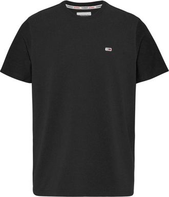Tommy Hilfiger T-Shirts, male, Black, M, Classic Cotton T-shirt with Logo Embroidery