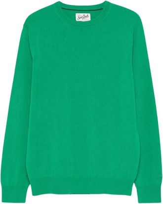 MC2 Saint Barth Regent Merinocash - Heren - Ronde hals truien - Groen - S - Truien & Vesten