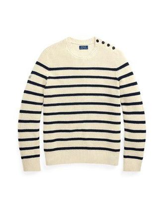 Ralph Lauren STRIPED COTTON-LINEN SWEATER