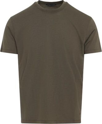 Tom Ford Tops, Heren, Groen, M, Katoen, Groene Stijlvolle T-shirt voor Mannen