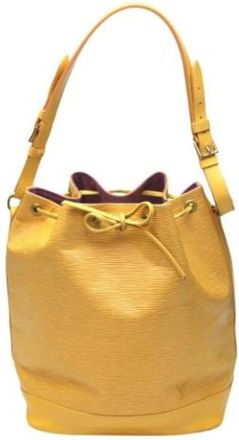 Louis Vuitton Pre-owned Bucket Bags, female, Yellow, Size: ONE SIZE Pre-owned Leather louis-vuitton-bags