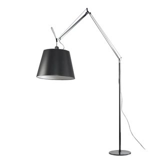 Artemide Tolomeo Mega Stehleuchte mit Dimmer, Satinschirm &Oslash; 42 cm, alusilber / schwarz