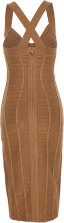 Elisabetta Franchi Womens Sheath Dress Beige Viscose