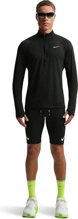 Nike Dri-FIT Stride Reflective Midlayer Mens Workout Black/Reflective Silver : 2XL, Elastane/Polyester