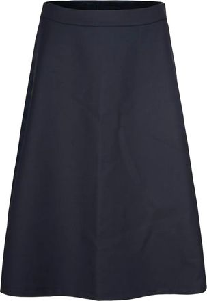 K-Way zip-detailing midi skirt - women - Fabric - M - Blue