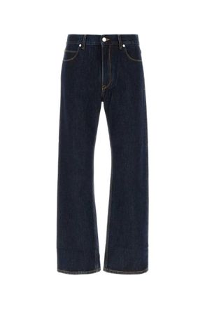 Fendi Navy Blue Solid Jeans