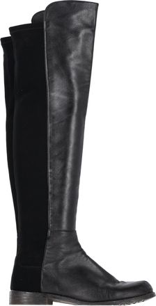 Stuart Weitzman Pre-owned Womens 5050 Knee-High Boots in Black Calfskin Leather and Suede - Size EU 37