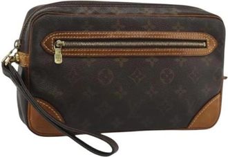 Louis Vuitton Pre-owned Clutch Bag - Dames - Vintage Clutch - Bruin - ONE Size - Leer - Vintage