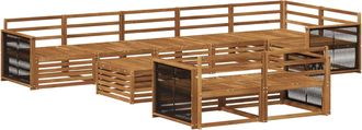 vidaXL Conjunto De Sof&aacute;s De Exterior 9 Uds. Vidaxl