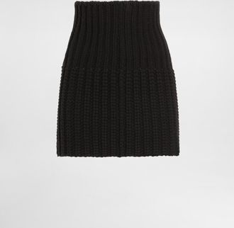 Dolce & Gabbana Wool And Cashmere Miniskirt - Woman Skirts Black 38
