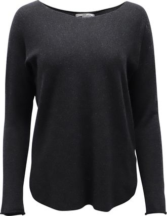 Vince Scoop Neck Sweater in Grey Cashmere