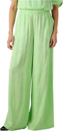 Harper & Yve Broeken, Dames, Groen, XL, Polyester, Groene Wijde Broek Rosie-pa