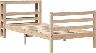 vidaXL Estructura De Cama Sin Colch&oacute;n Madera Maciza Pino 75x190 Cm Vidaxl