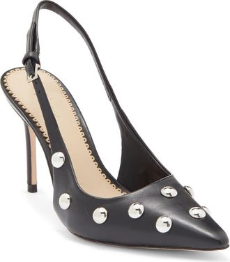 Cinq &agrave; Sept Rhonda Studded Slingback Sandal in Black at Nordstrom Rack, Size 9.5Us / 39.5Eu