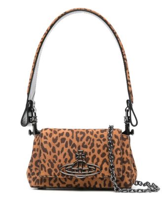 Vivienne Westwood Borsa tote Linda con decorazione Orb - Marrone