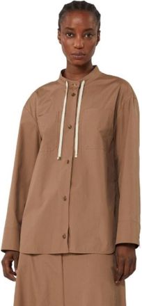 Max Mara Shirt - Dames - Overhemden - Bruin - S - Katoen - Overhemden