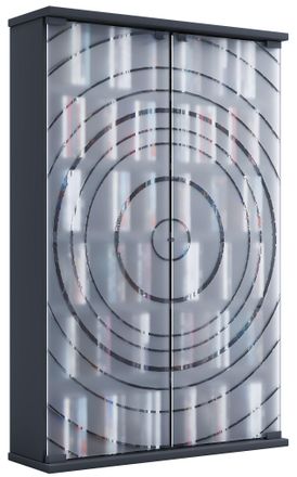 ebuy24 Madera Cd Dvd Soporte Estante Puerta De Vidrio Tilano L 92x60x18 - Vcm