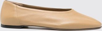 Toteme Ballerine in pelle liscia con punta tonda e suola in cuoio