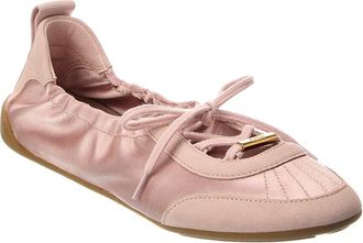 Chlo&eacute; Kick Nylon & Suede Ballerina Flat