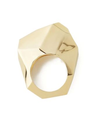 Lanvin geometric ring - women - Brass - 51 - Gold