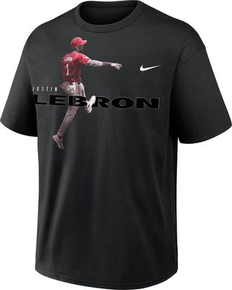 Nike Justin Lebron Alabama Athlete Energy Max90 Nike Mens College T-Shirt in Black | 04T600AJ1L-RC8