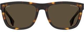 BOSS 58mm Polarized Square Sunglasses in Havana 2 at Nordstrom Rack