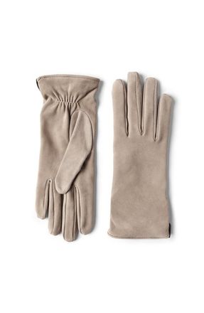 Brunello Cucinelli Suede gloves in Beige at Nordstrom, Size Medium