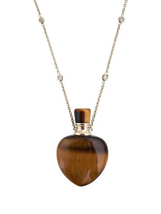 Jacquie Aiche 18K yellow gold Tigers Eye Potion Bottle necklace - women - 18kt Yellow Gold - One Size