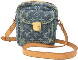 Louis Vuitton Pre-owned Denim Cross Body Bag - Dames - Vintage Schoudertas - Blauw - ONE Size - Denim - Vintage