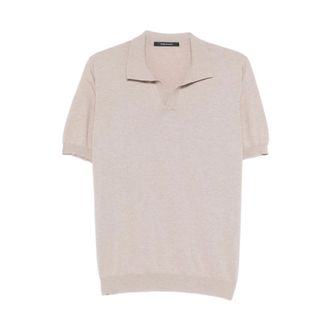 Tagliatore Polo Shirts, male, Beige, Size: 2XL 0205 Polo Shirt