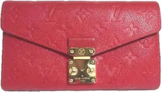 Louis Vuitton Tweedehands leren portemonnees - Dames - Vintage Accessoires - Rood - ONE Size - Vintage