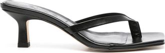 Aeyde 55mm Wilma sandals - women - Calf Leather/Goat Skin/Calf Leather - 36 - Black