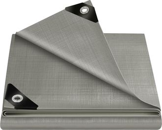 OEM B&acirc;che - Pe 280 G/m&sup2; - Imperm&eacute;able Uv R&eacute;sistant - Pour Bois Ext&eacute;rieur - 3 X 3 M - Gris - 1 Pi&egrave;ce