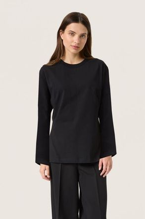 Soaked In Luxury Coreen Long Sleeve A-line Fit T-Shirt in Black at Nordstrom, Size X-Large