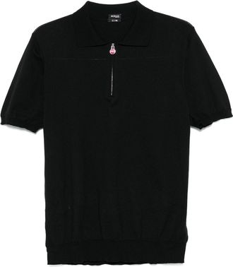Kiton Poloshirt met ritssluiting - Zwart
