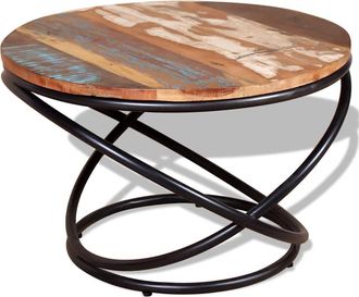 vidaXL Vidaxl - Mesa De Centro De Madera Maciza Reciclada 60x60x40 Cm