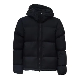Stone Island Padded Black Ripstop Cordura Jacket with Detachable Hood
