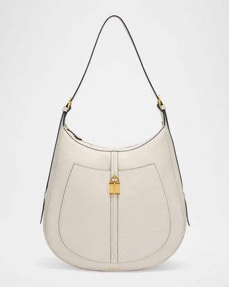 DeMellier Siena Crescent Leather Hobo Bag