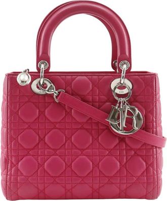 Dior Pre-owned Dior Medium Lambskin Cannage Lady Dior Ladies Y7AL93CDF7M5F6K2