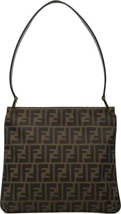 Fendi Pre-owned Shoulder Bags, female, Brown, Size: ONE SIZE Pre-owned Printed Shoulder Bag