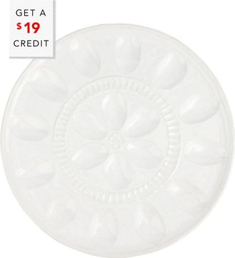 Vietri Vietri Pietra Serena Deviled Egg Tray With $19 Credit