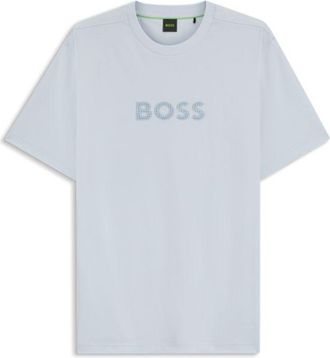 BOSS Cotton-jersey T-shirt with golf-inspired logo