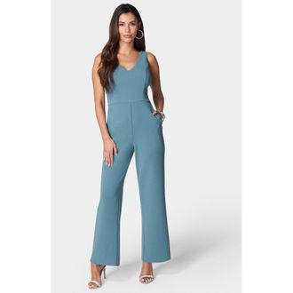 Bebe WomenS Scuba Crepe V-Neck Jumpsuit