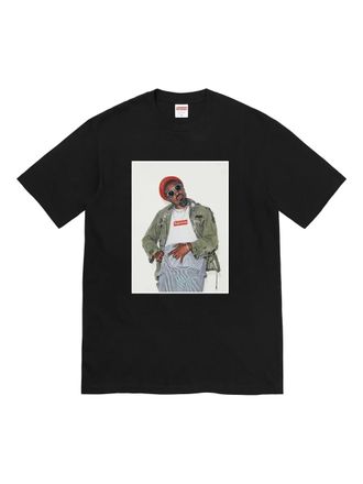 SUPREME Andr&eacute; 3000 graphic crew-neck T-shirt - Black