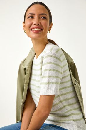 Roman Dainty Stripe Knit Top