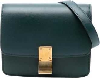 Celine Pre-owned Cross Body Bags, female, Green, Size: ONE SIZE Pre-owned The Classic Box Crossbody Bag