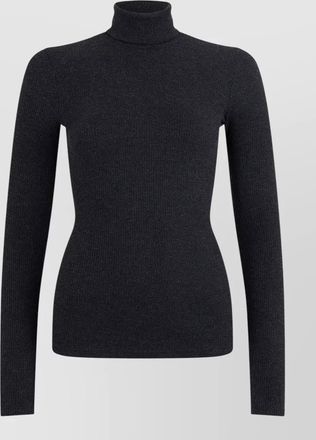 A Gold E ribbed turtleneck long sleeve knit top