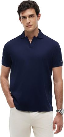 Tommy Hilfiger Polo Tommy Hilfiger donkerblauw korte mouw v-hals