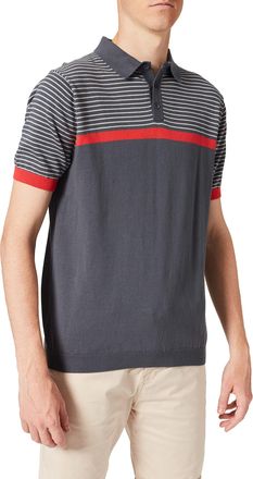 Merc of London Mens Blake Polo Shirt, Grey (Charcoal 006), L